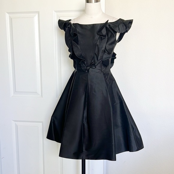 JOHN PAUL ATAKER Mini Black Fit And Flare Dress - Picture 3 of 8